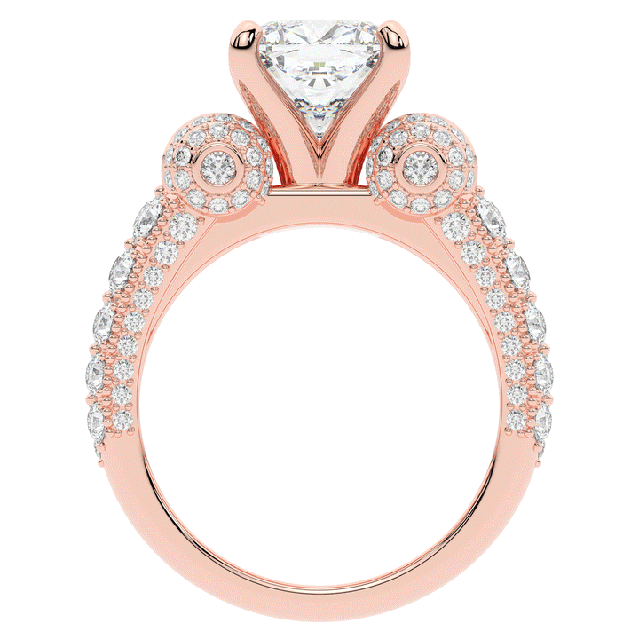 4.75CT.TW CUSHION LAB DIAMOND ENGAGEMENT RING - Nazarelle