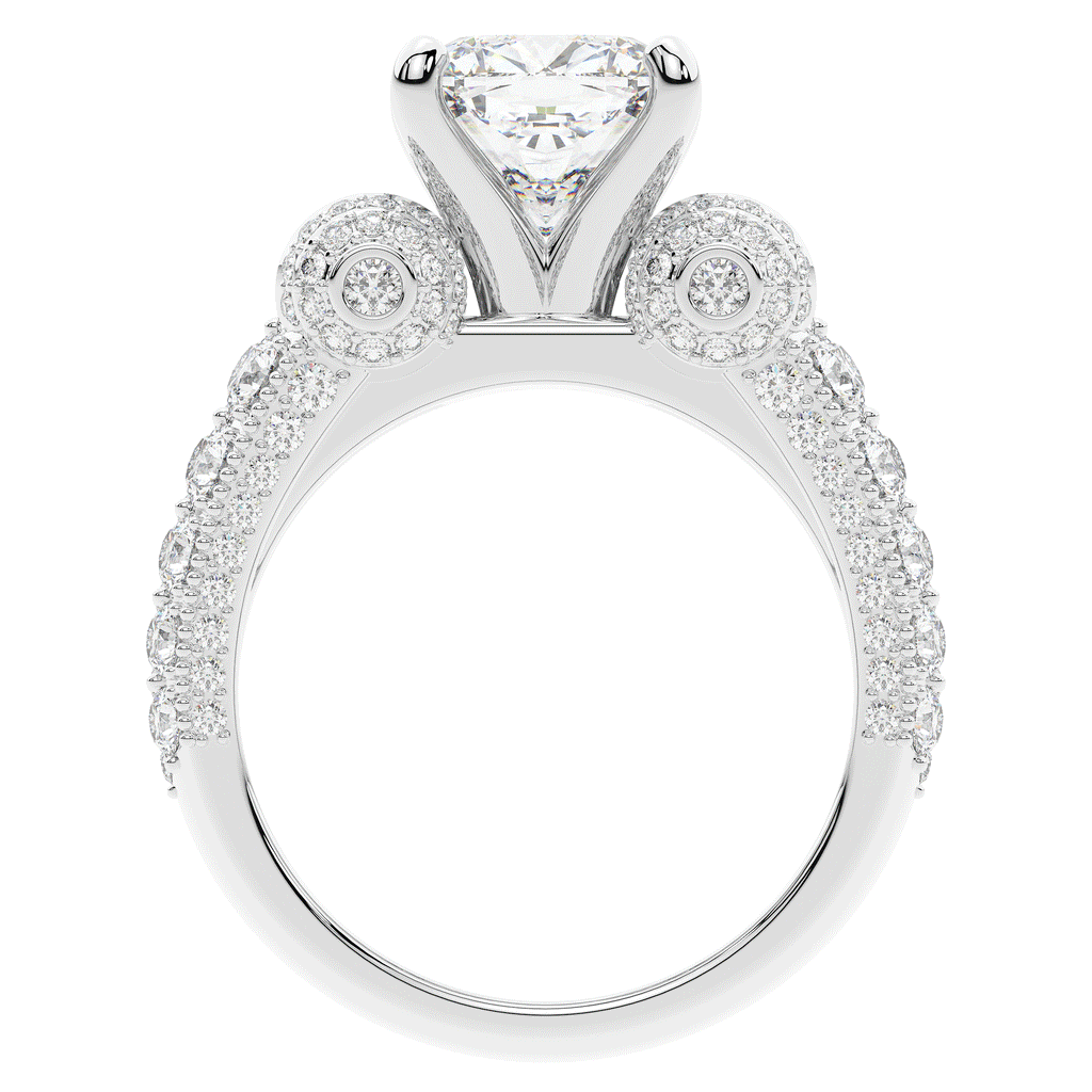 4.75CT.TW CUSHION LAB DIAMOND ENGAGEMENT RING - Nazarelle