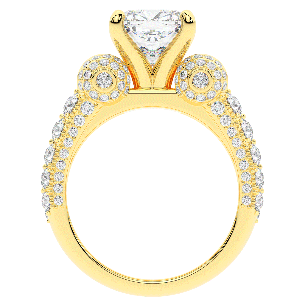 4.75CT.TW CUSHION LAB DIAMOND ENGAGEMENT RING - Nazarelle