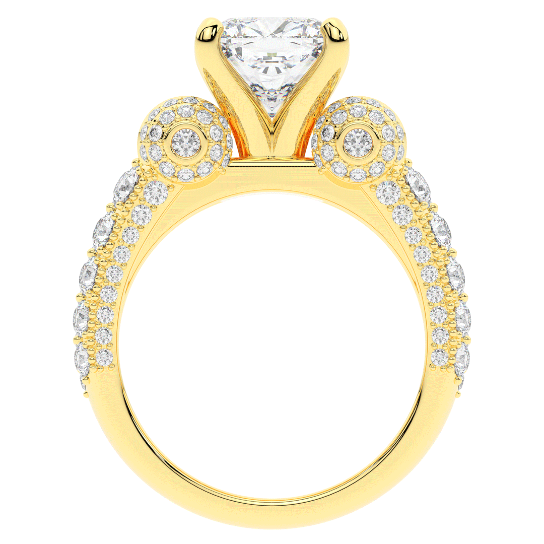 4.75CT.TW CUSHION LAB DIAMOND ENGAGEMENT RING - Nazarelle