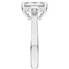3.45CT.TW EMERALD CUT LAB DIAMOND 3 STONE ENGAGEMENT RING - Nazarelle
