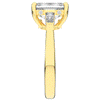 3.45CT.TW EMERALD CUT LAB DIAMOND 3 STONE ENGAGEMENT RING - Nazarelle
