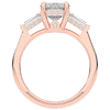 3.45CT.TW EMERALD CUT LAB DIAMOND 3 STONE ENGAGEMENT RING - Nazarelle