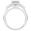 3.45CT.TW EMERALD CUT LAB DIAMOND 3 STONE ENGAGEMENT RING - Nazarelle
