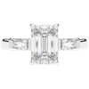3.45CT.TW EMERALD CUT LAB DIAMOND 3 STONE ENGAGEMENT RING - Nazarelle