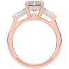 3.45CT.TW RADIANT LAB DIAMOND 3 STONE ENGAGEMENT RING - Nazarelle