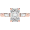 3.45CT.TW RADIANT LAB DIAMOND 3 STONE ENGAGEMENT RING - Nazarelle