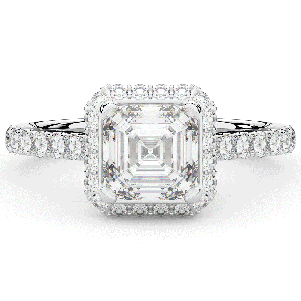 2.75CT.TW ASSCHER LAB DIAMOND HALO ENGAGEMENT RING - Nazarelle