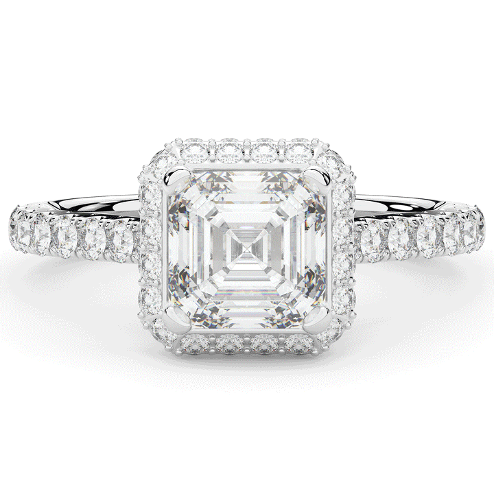 2.75CT.TW ASSCHER LAB DIAMOND HALO ENGAGEMENT RING - Nazarelle