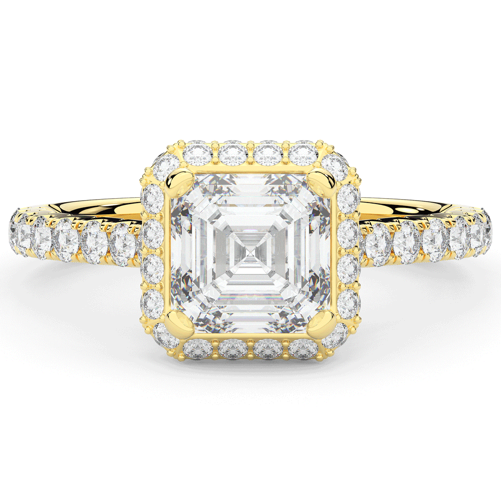 2.75CT.TW ASSCHER LAB DIAMOND HALO ENGAGEMENT RING - Nazarelle