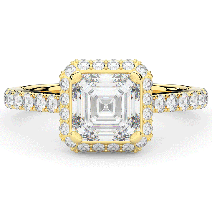 2.75CT.TW ASSCHER LAB DIAMOND HALO ENGAGEMENT RING - Nazarelle