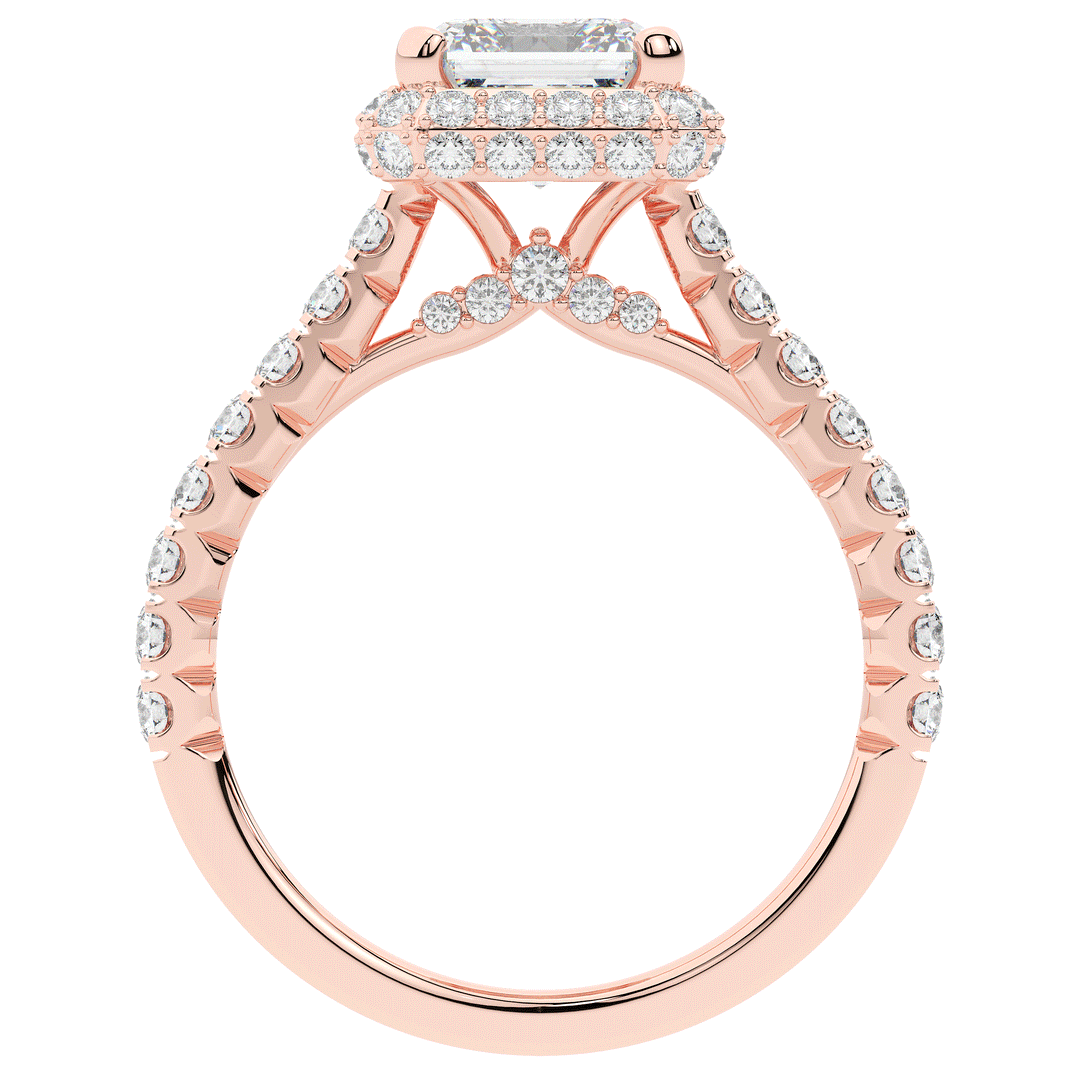 2.75CT.TW ASSCHER LAB DIAMOND HALO ENGAGEMENT RING - Nazarelle