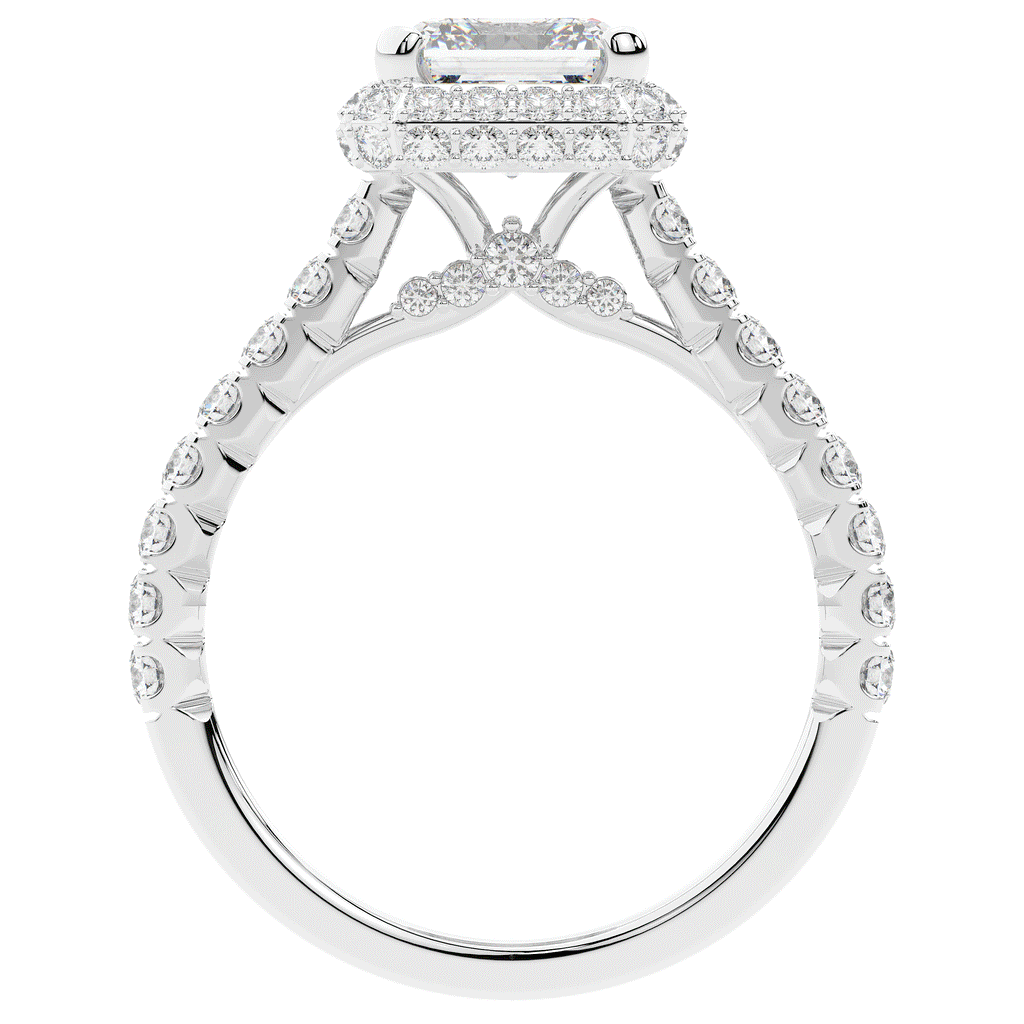 2.75CT.TW ASSCHER LAB DIAMOND HALO ENGAGEMENT RING - Nazarelle