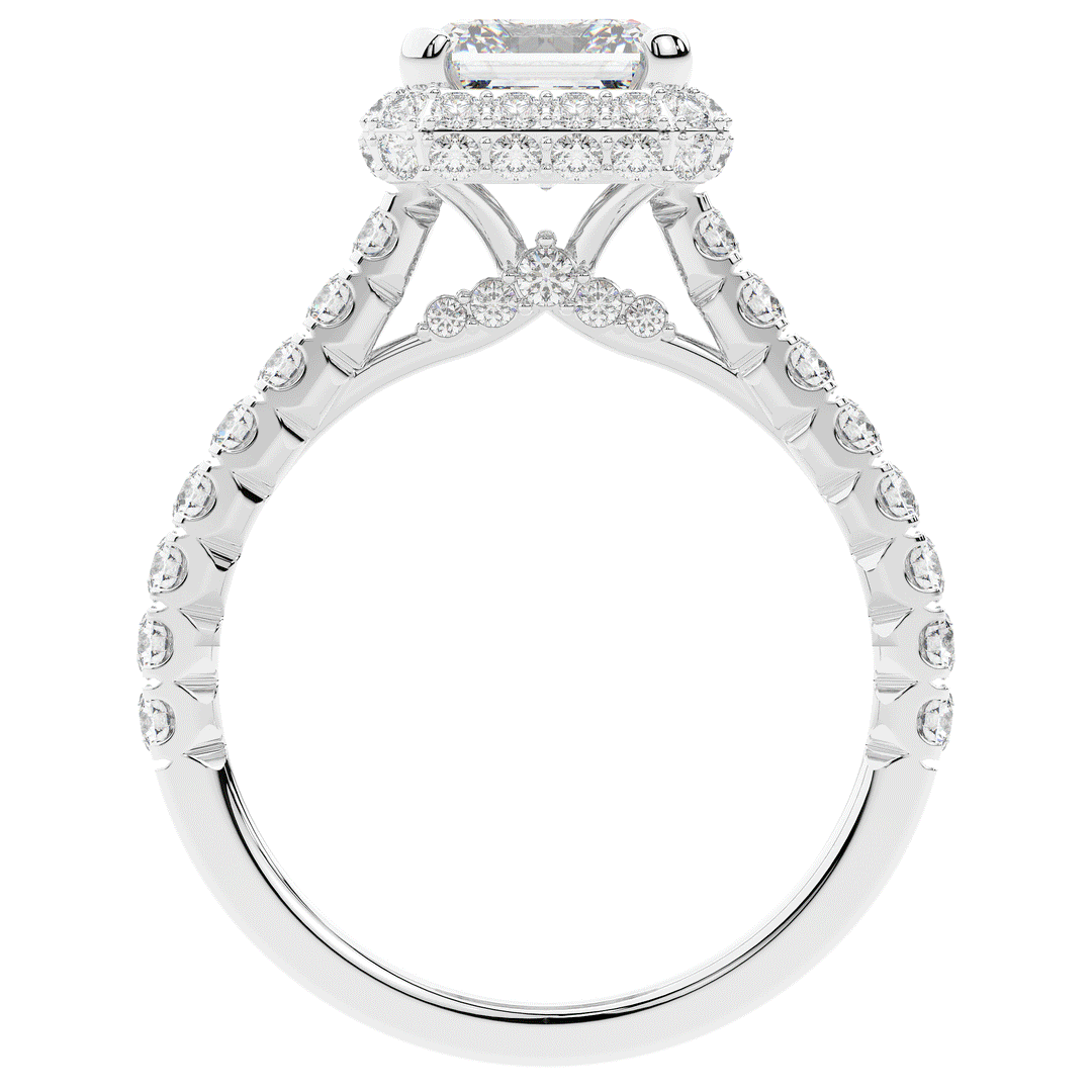 2.75CT.TW ASSCHER LAB DIAMOND HALO ENGAGEMENT RING - Nazarelle