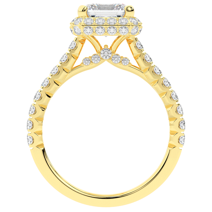 2.75CT.TW ASSCHER LAB DIAMOND HALO ENGAGEMENT RING - Nazarelle
