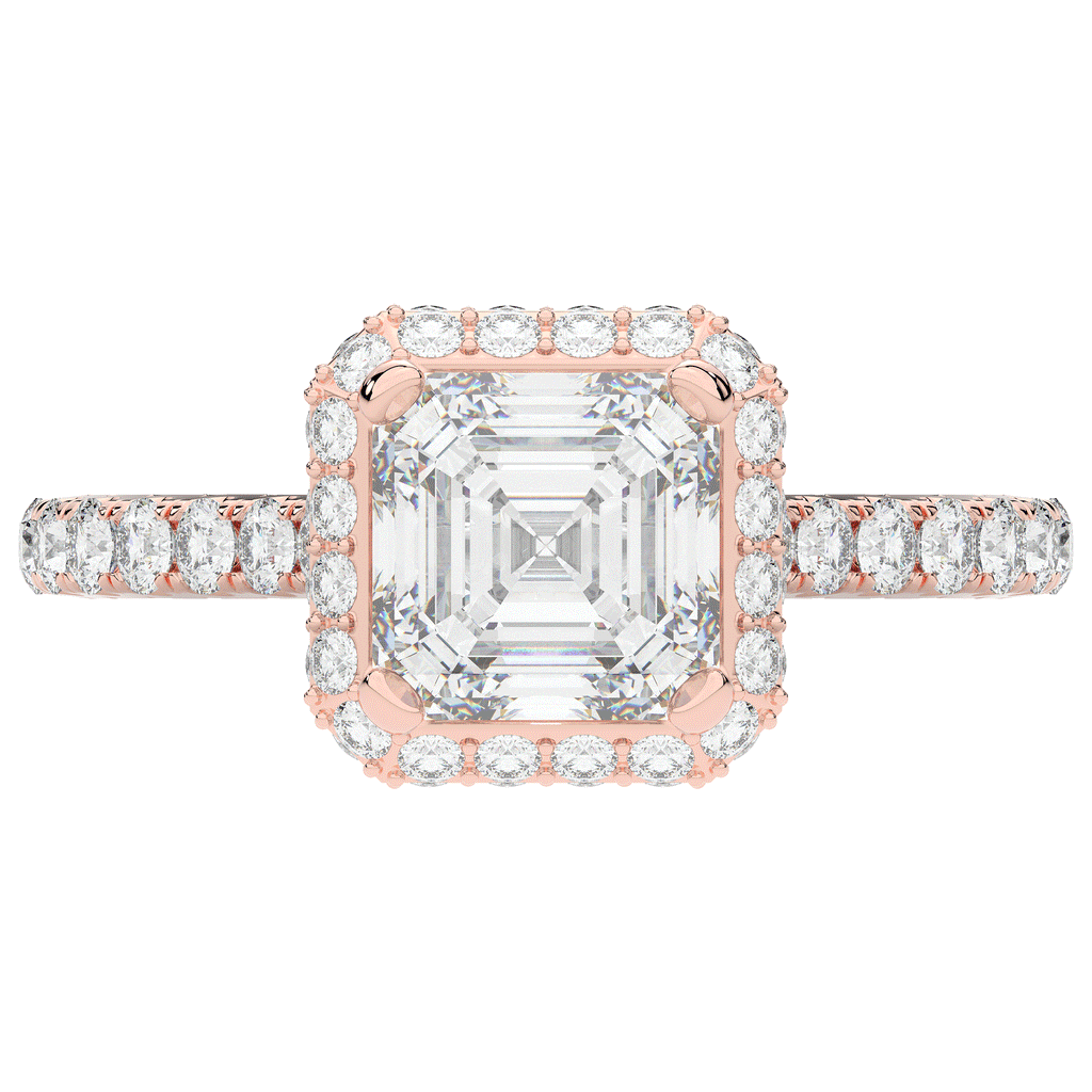 2.75CT.TW ASSCHER LAB DIAMOND HALO ENGAGEMENT RING - Nazarelle