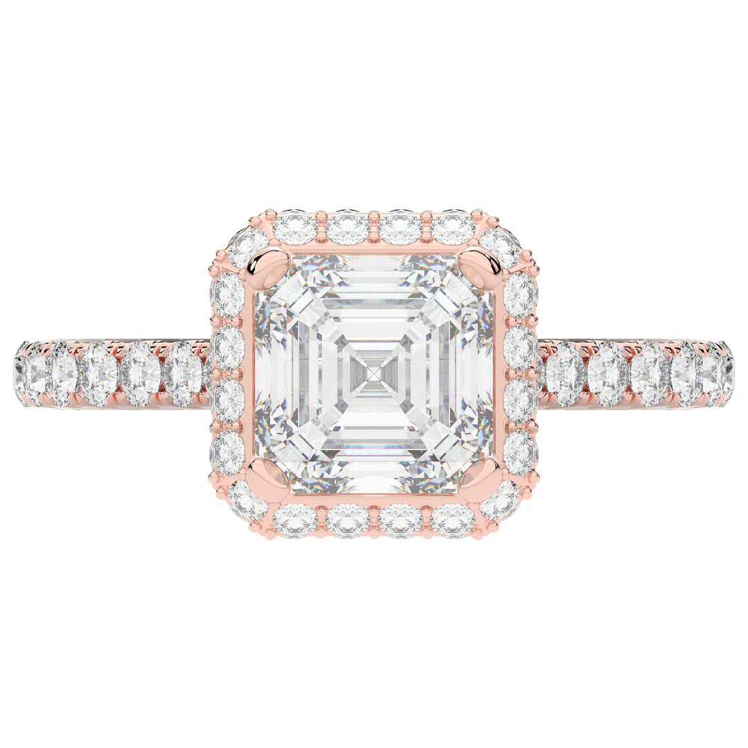 2.75CT.TW ASSCHER LAB DIAMOND HALO ENGAGEMENT RING - Nazarelle