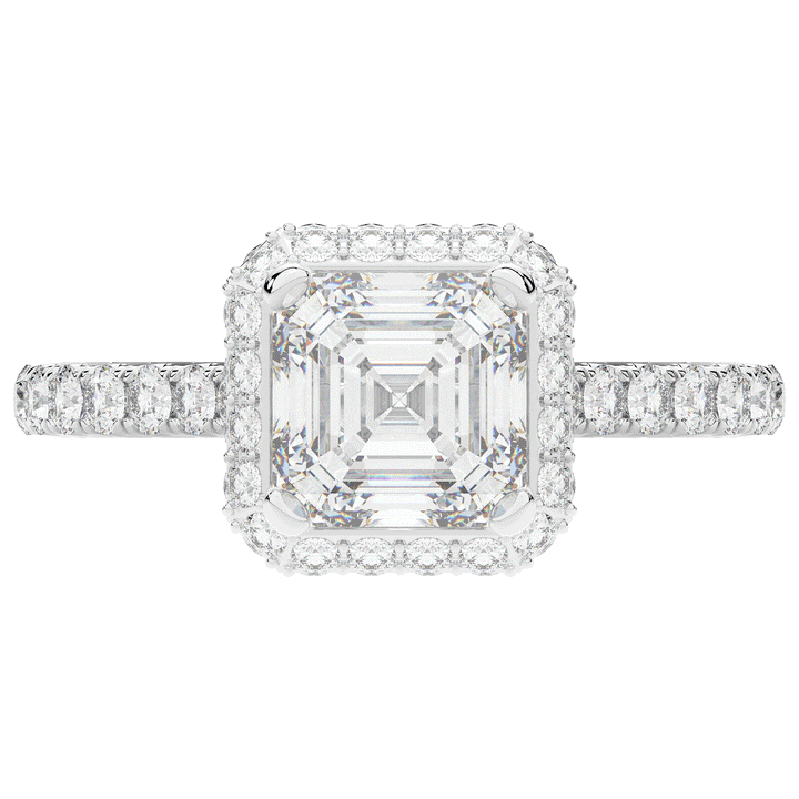 2.75CT.TW ASSCHER LAB DIAMOND HALO ENGAGEMENT RING - Nazarelle