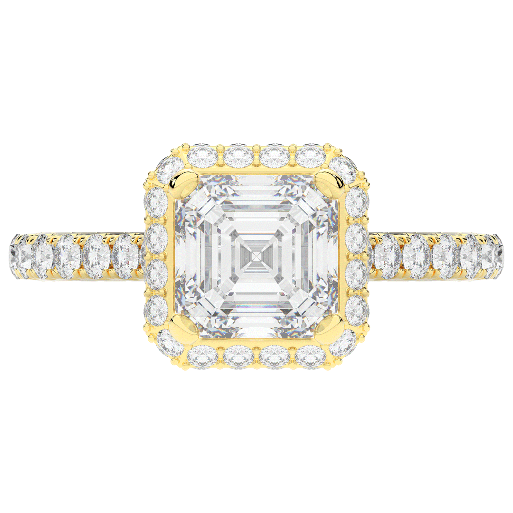 2.75CT.TW ASSCHER LAB DIAMOND HALO ENGAGEMENT RING - Nazarelle