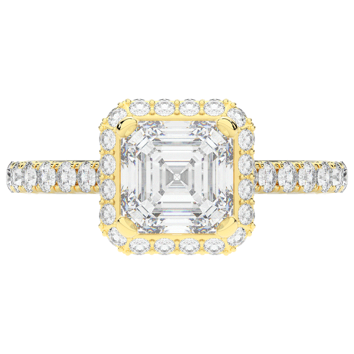 2.75CT.TW ASSCHER LAB DIAMOND HALO ENGAGEMENT RING - Nazarelle