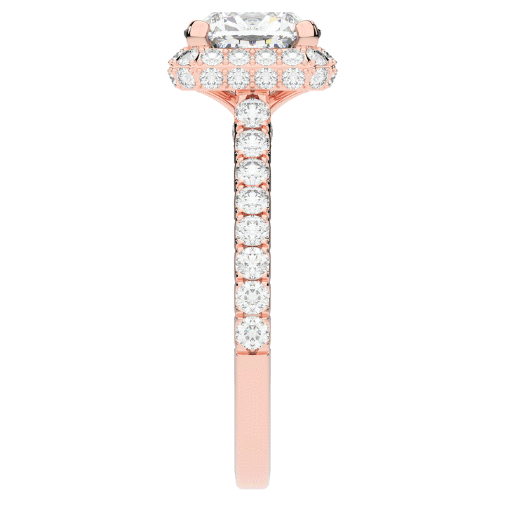 2.75CT.TW CUSHION LAB DIAMOND HALO ENGAGEMENT RING - Nazarelle