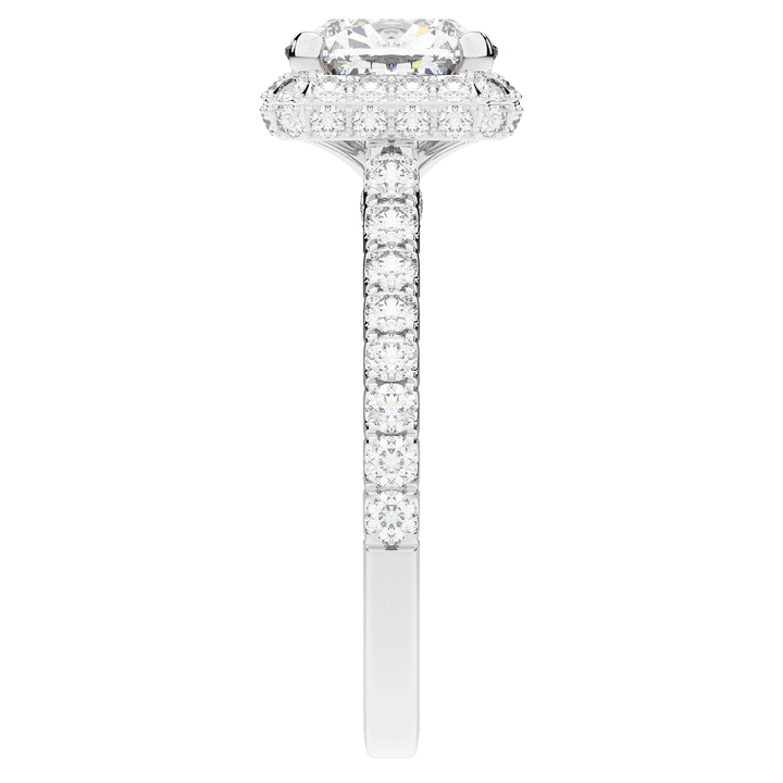 2.75CT.TW CUSHION LAB DIAMOND HALO ENGAGEMENT RING - Nazarelle