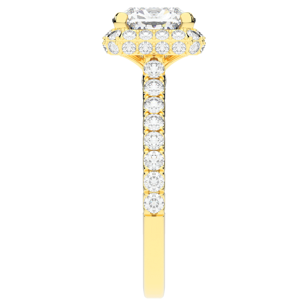 2.75CT.TW CUSHION LAB DIAMOND HALO ENGAGEMENT RING - Nazarelle