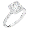 2.75CT.TW CUSHION LAB DIAMOND HALO ENGAGEMENT RING - Nazarelle