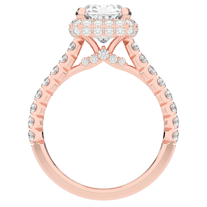 2.75CT.TW CUSHION LAB DIAMOND HALO ENGAGEMENT RING - Nazarelle
