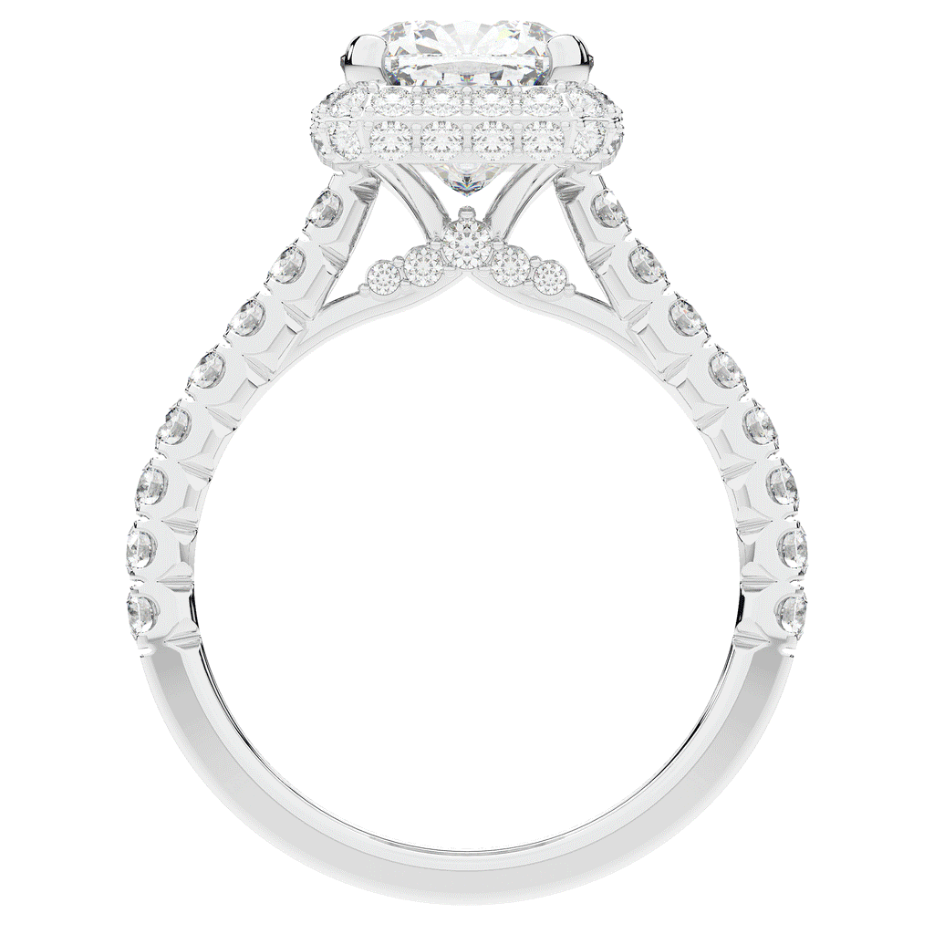 2.75CT.TW CUSHION LAB DIAMOND HALO ENGAGEMENT RING - Nazarelle
