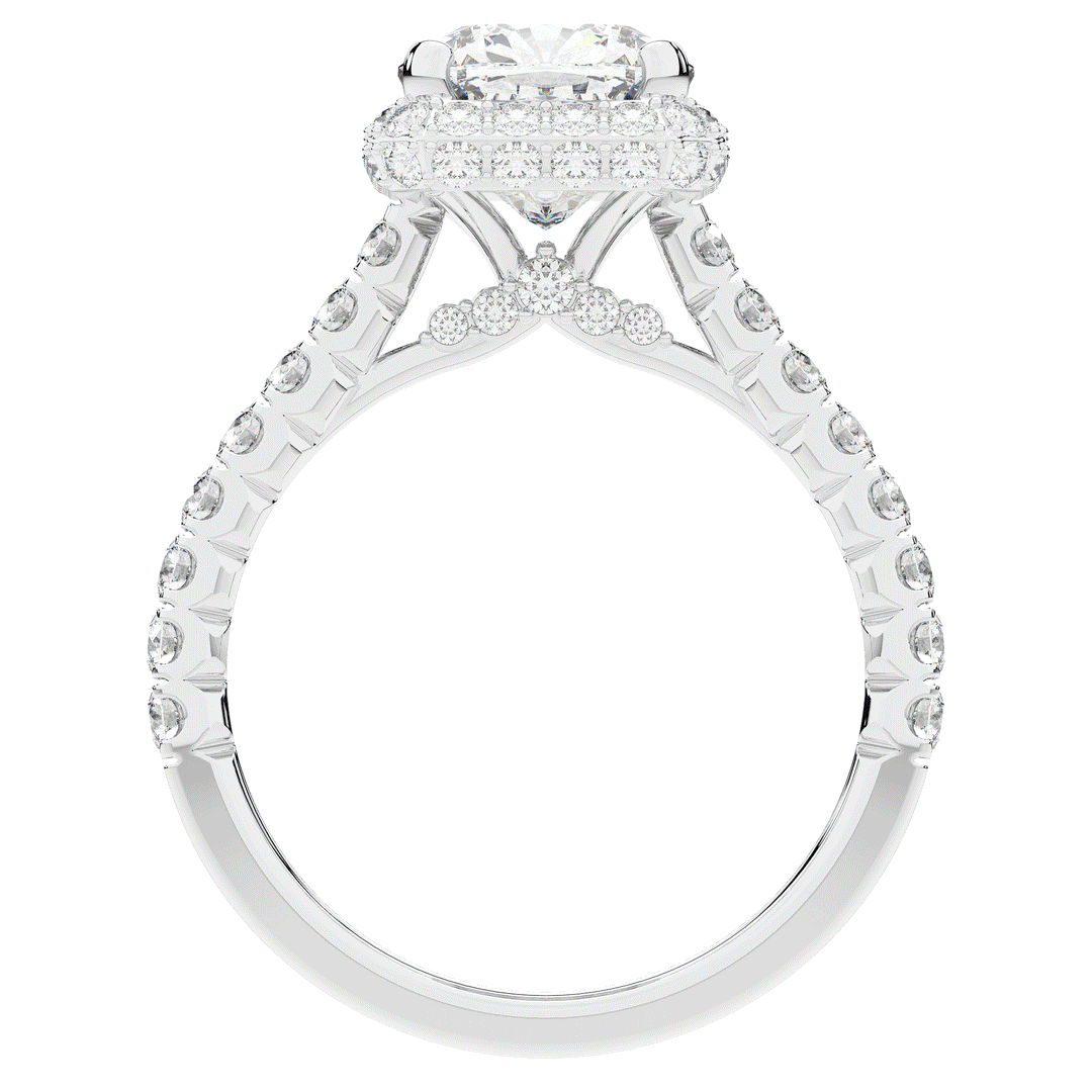 2.75CT.TW CUSHION LAB DIAMOND HALO ENGAGEMENT RING - Nazarelle
