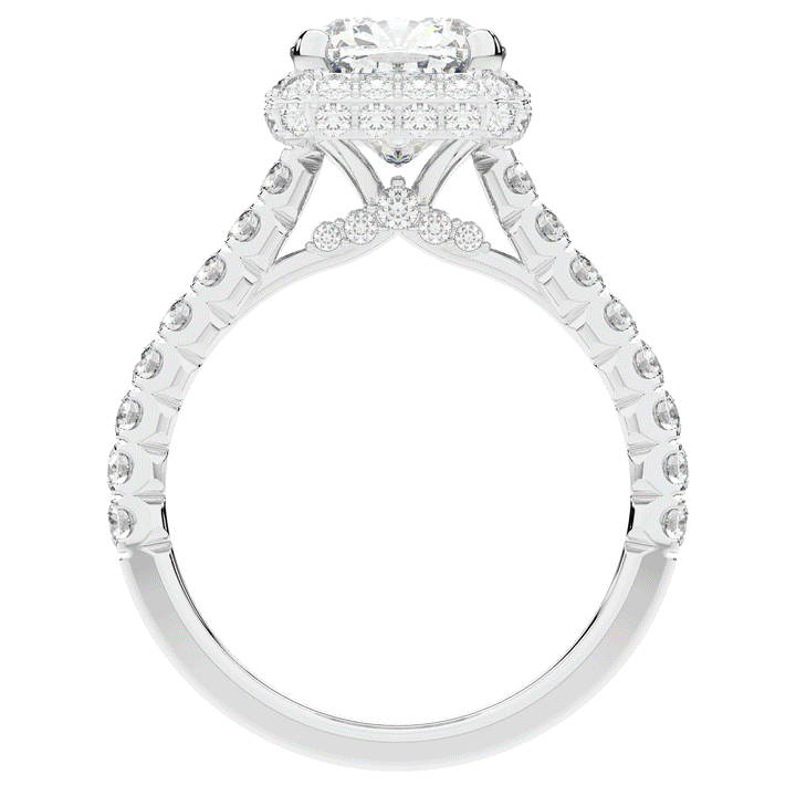 2.75CT.TW CUSHION LAB DIAMOND HALO ENGAGEMENT RING - Nazarelle