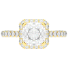2.75CT.TW CUSHION LAB DIAMOND HALO ENGAGEMENT RING - Nazarelle