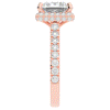 3.90CT.TW PRINCESS LAB DIAMOND HALO ENGAGEMENT RING - Nazarelle
