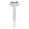 3.90CT.TW PRINCESS LAB DIAMOND HALO ENGAGEMENT RING - Nazarelle