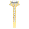 3.90CT.TW PRINCESS LAB DIAMOND HALO ENGAGEMENT RING - Nazarelle