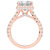 3.90CT.TW PRINCESS LAB DIAMOND HALO ENGAGEMENT RING - Nazarelle