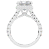 3.90CT.TW PRINCESS LAB DIAMOND HALO ENGAGEMENT RING - Nazarelle