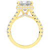 3.90CT.TW PRINCESS LAB DIAMOND HALO ENGAGEMENT RING - Nazarelle