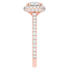 1.90CT.TW ROUND LAB DIAMOND HALO ENGAGEMENT RING - Nazarelle