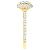 1.90CT.TW ROUND LAB DIAMOND HALO ENGAGEMENT RING - Nazarelle