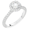 1.90CT.TW ROUND LAB DIAMOND HALO ENGAGEMENT RING - Nazarelle