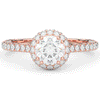 1.90CT.TW ROUND LAB DIAMOND HALO ENGAGEMENT RING - Nazarelle