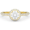 1.90CT.TW ROUND LAB DIAMOND HALO ENGAGEMENT RING - Nazarelle
