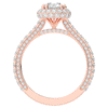 1.90CT.TW ROUND LAB DIAMOND HALO ENGAGEMENT RING - Nazarelle