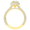1.90CT.TW ROUND LAB DIAMOND HALO ENGAGEMENT RING - Nazarelle