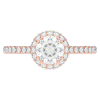 1.90CT.TW ROUND LAB DIAMOND HALO ENGAGEMENT RING - Nazarelle
