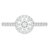 1.90CT.TW ROUND LAB DIAMOND HALO ENGAGEMENT RING - Nazarelle
