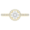 1.90CT.TW ROUND LAB DIAMOND HALO ENGAGEMENT RING - Nazarelle