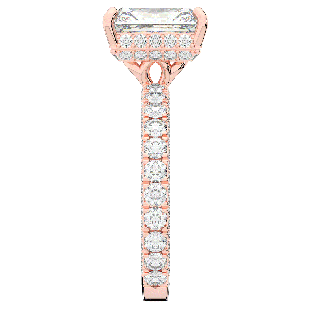 3.00CT.TW RADIANT LAB DIAMOND ENGAGEMENT RING - Nazarelle